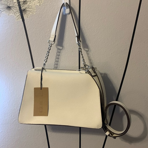 Steve Madden Ivory Leather Adjustable Crossbody/shoulder bag  New With Tags - Picture 2 of 9